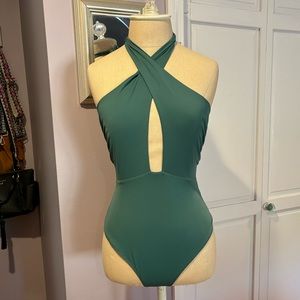 Green Halter Bodysuit